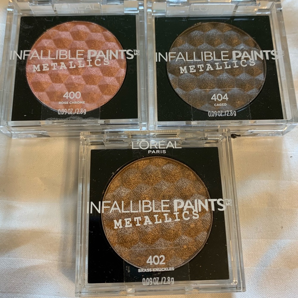 3 NEW SEALED L’Oréal powder metallic eyeshadows